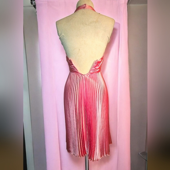 Source Unknown Vibrant Pink Pleated Midi Dress - Picture 6 of 7